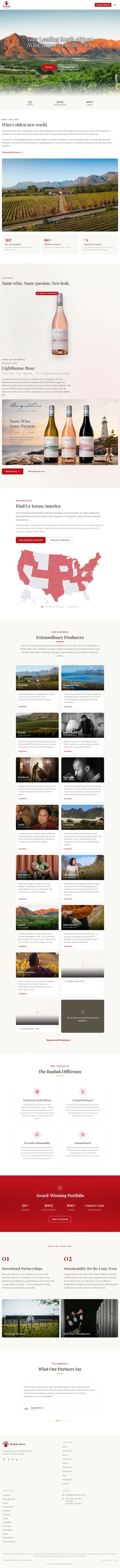 Baobab Wines website preview